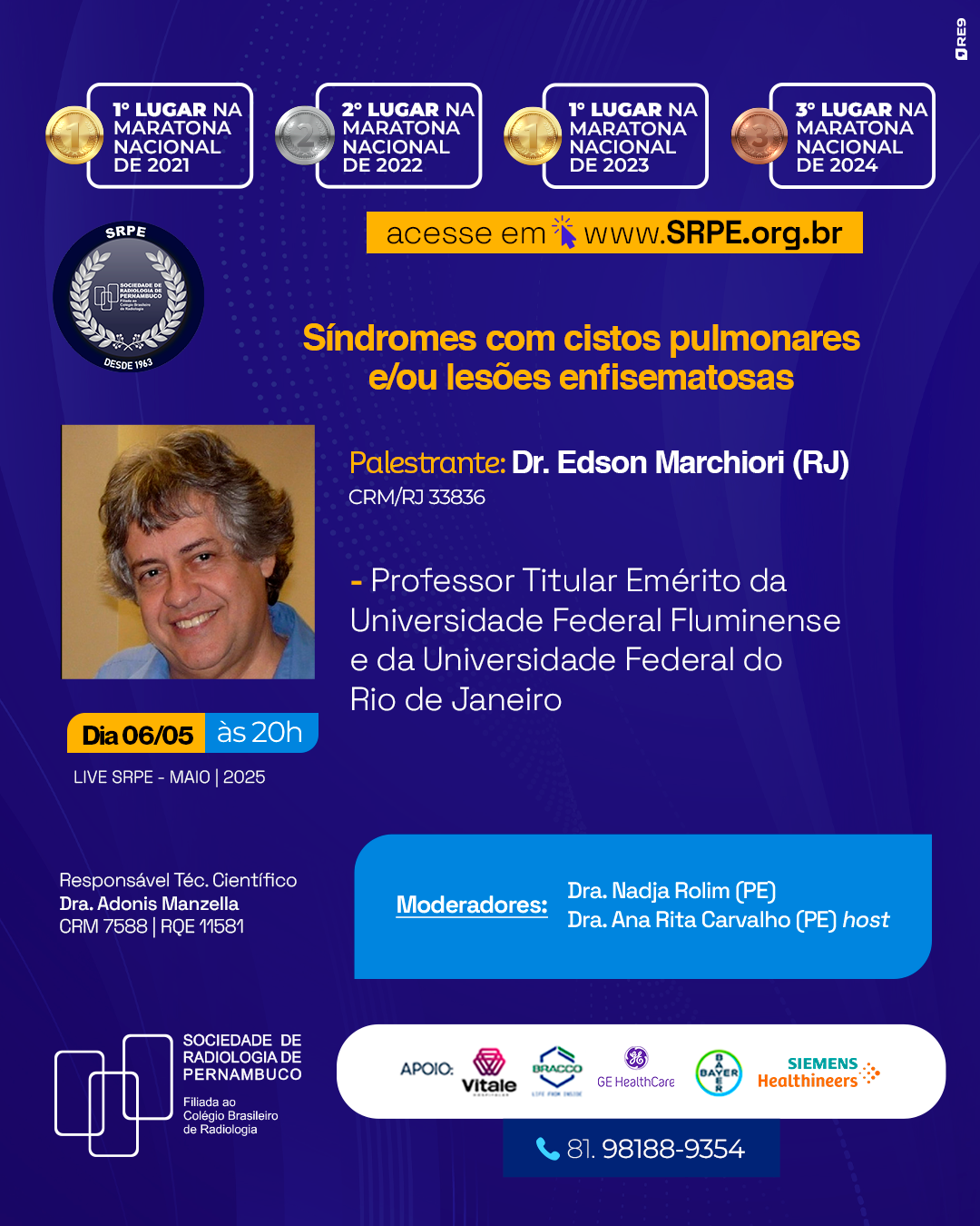Síndromes com cistos pulmonares e/ou lesões enfisematosas